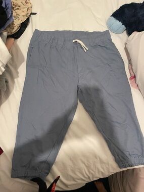 Womans Light Slate Blue Drawstring Joggers